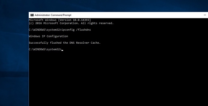IP config Flush DNS command