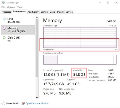 memory issue windows 10