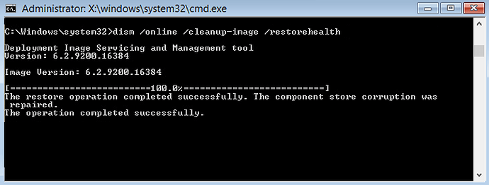DISM restore health system