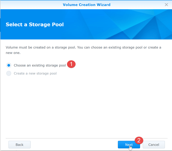 10 choose a storage pool