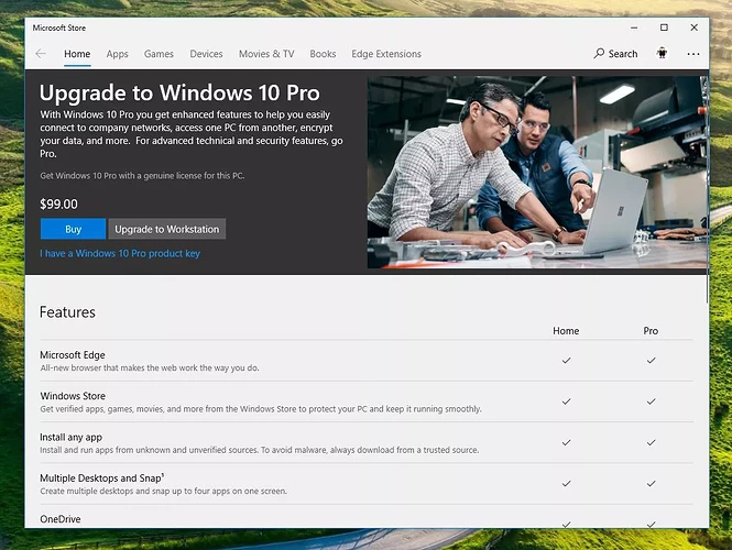 Visit the Windows Store to Easily Buy and Upgrade to Windows 10 Pro