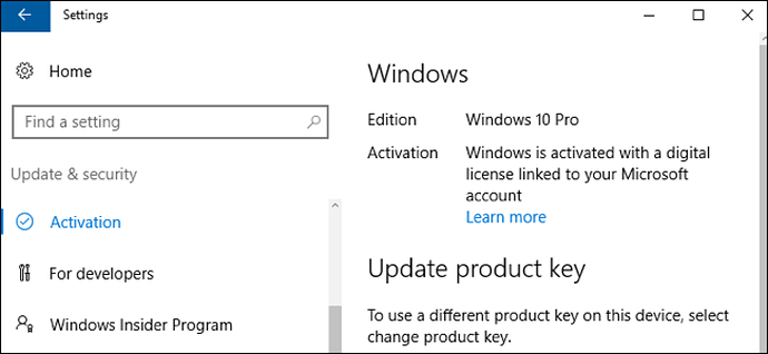 Windows 10 activations