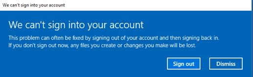 we can't sign into your account
