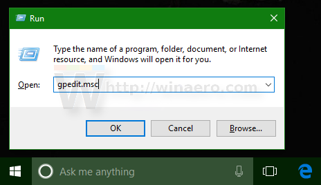 Windows 10 run gpedit