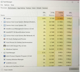 Windows 10 1809 version consistent 100 disk usage ...