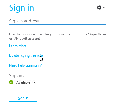 delete skype sign-in info windows 10