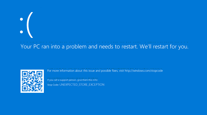 UNEXPECTED_STORE_EXCEPTION-Blue-Screen-Error 999tech