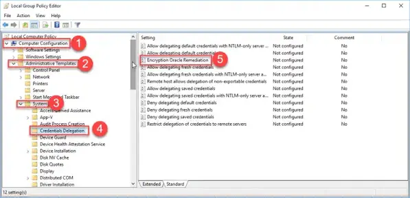 Credentials Delegation group policy