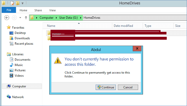 you don't have permission